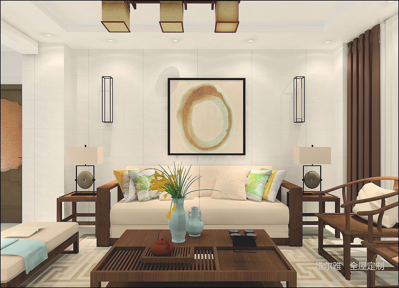 新中式（图ZMTE0MDI1ODAw） - 家装设计 - 站酷设计师pasta兔子原创素材 - 站酷ZCOOL