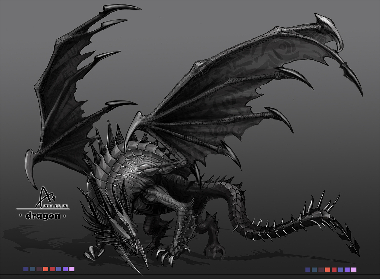 [原创]龙（图ZMTgzNjI3NDA=） - 游戏原画 - 站酷设计师我是A加原创素材 - 站酷ZCOOL