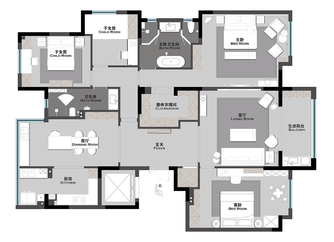麻吉空间设计意式巴黎都市效果图