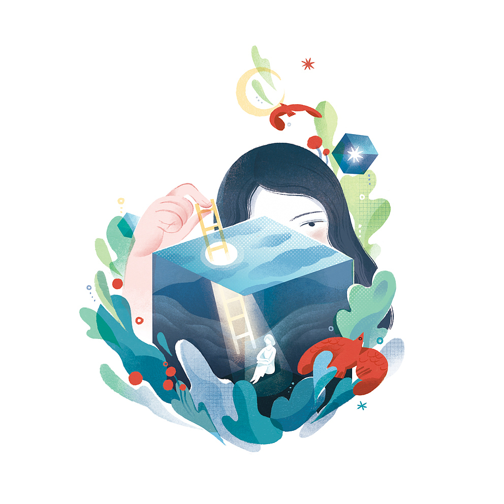 杂志封面画稿（图ZMTQ2Nzk0MDQ0） - 商业插画 - 站酷设计师老老老鱼原创素材 - 站酷ZCOOL