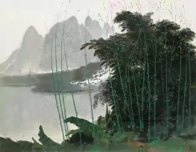 笔意画竹——吴冠中（图ZMjQwNjc5MDI4） - 绘画 - 站酷设计师创城云筑原创素材 - 站酷ZCOOL
