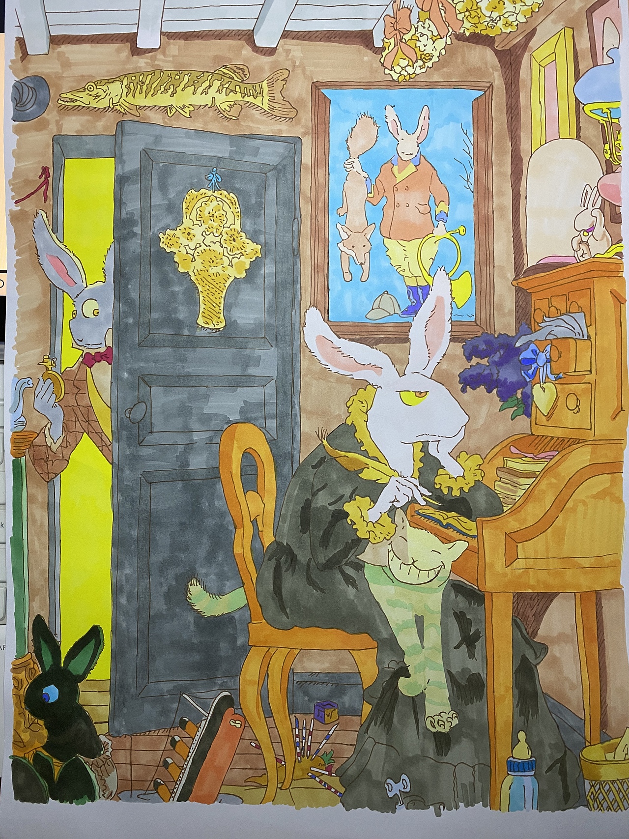 《白兔夫人》绘本临摹