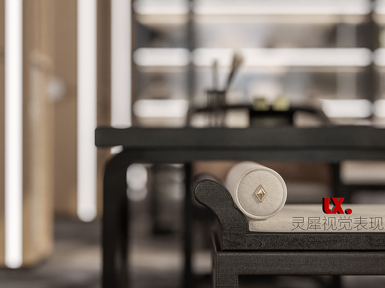 一个售楼部的设计表现。。