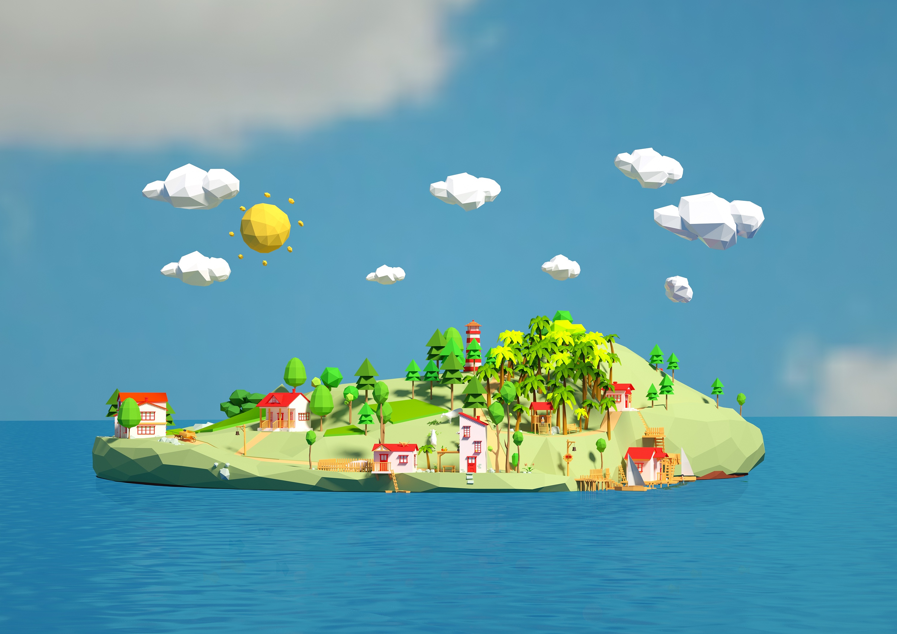 "梦乡"c4d毕业设计 #青春答卷2017#|三维|场景|李猫九 - 原创作品