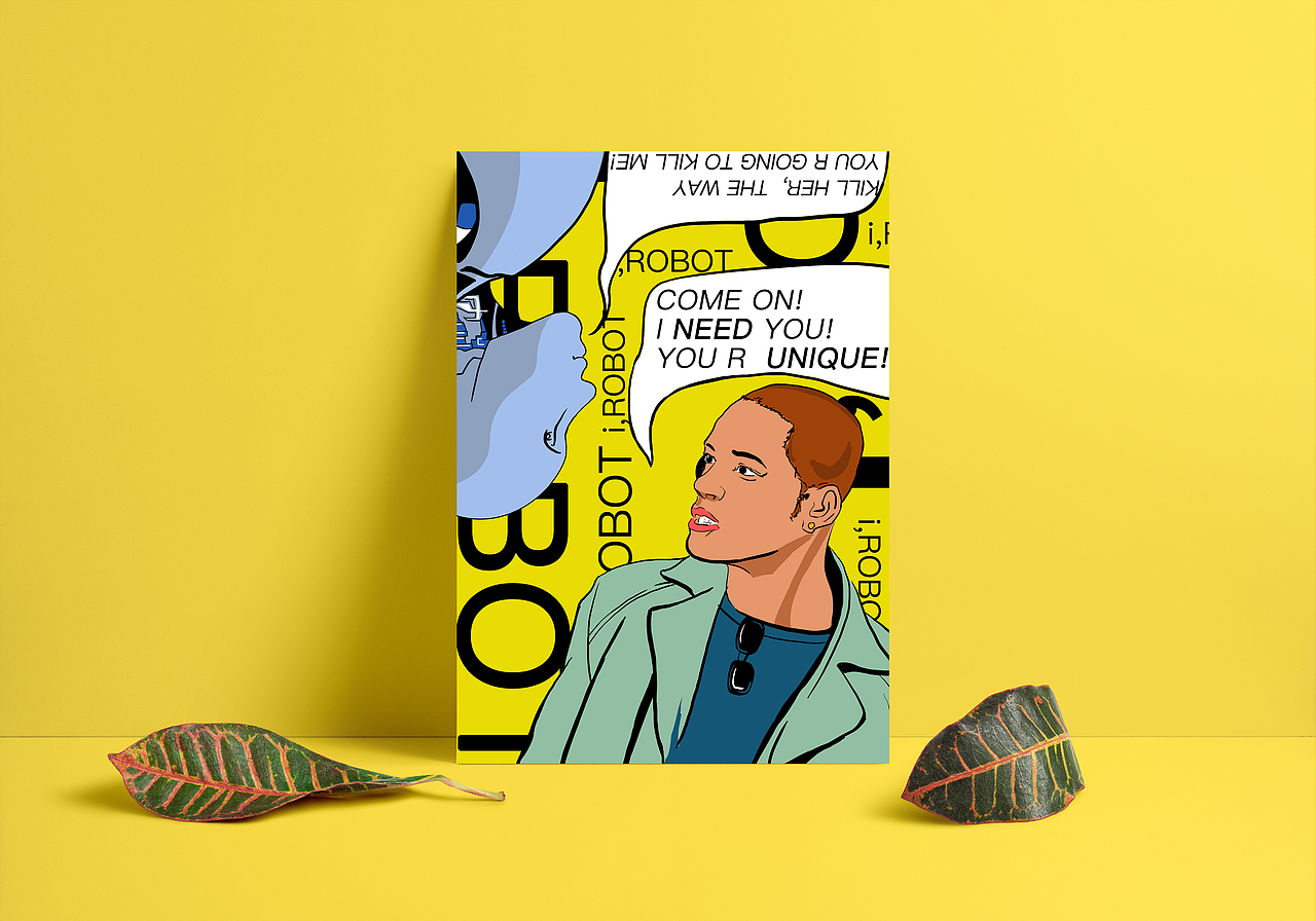 pop风格手绘电影海报