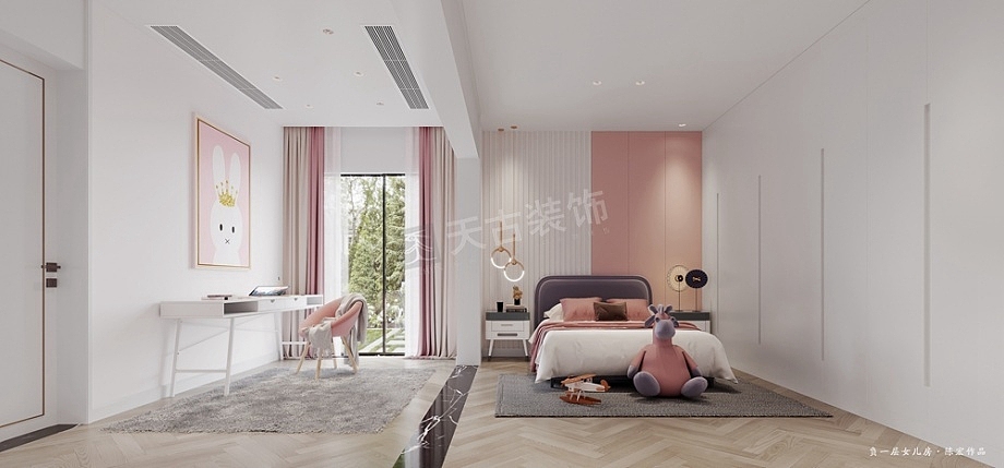 首地江山赋联排别墅装修,时尚轻奢风设计效果图