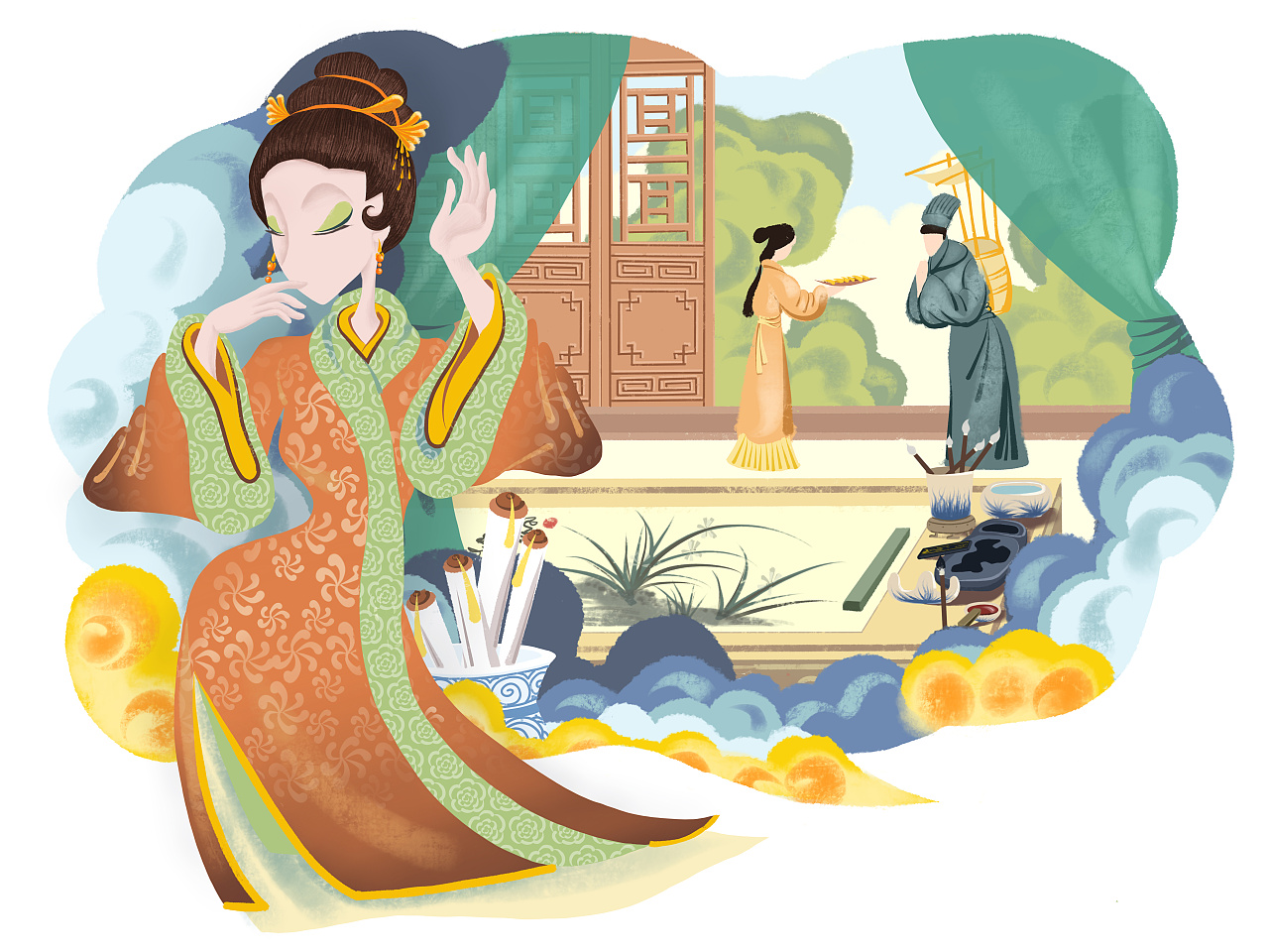 秦淮八艳主题商插