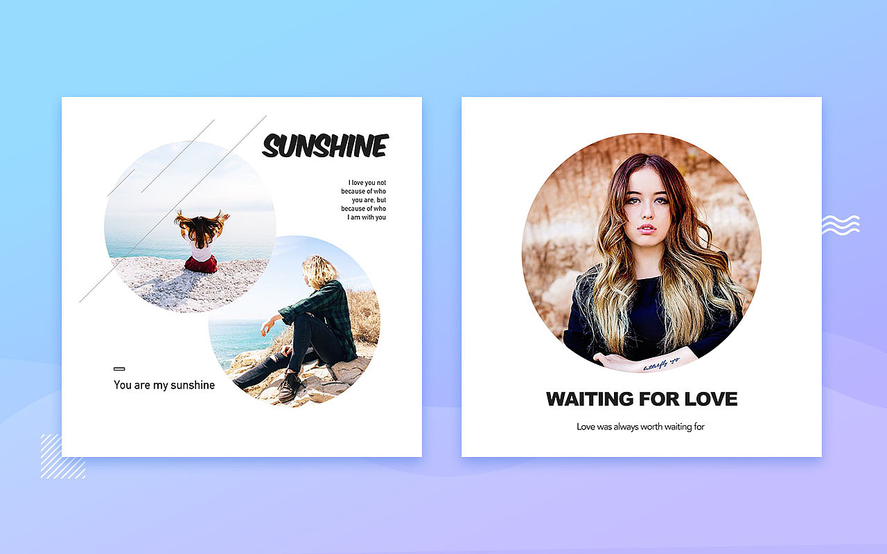 海报模版设计相机app内部海报拼图功能素材