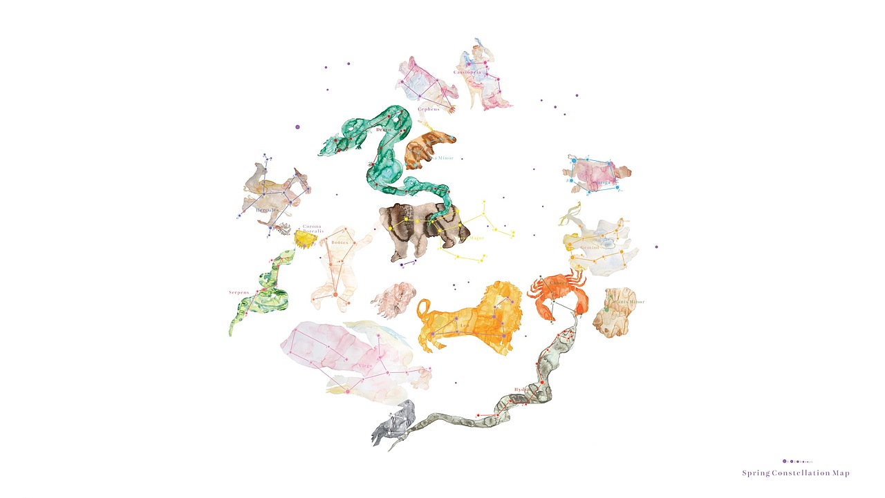 Spring Constellation Map（图ZMjU0Mzk1MDEy） - 创作习作 - 站酷设计师ruib_eika原创素材 - 站酷ZCOOL