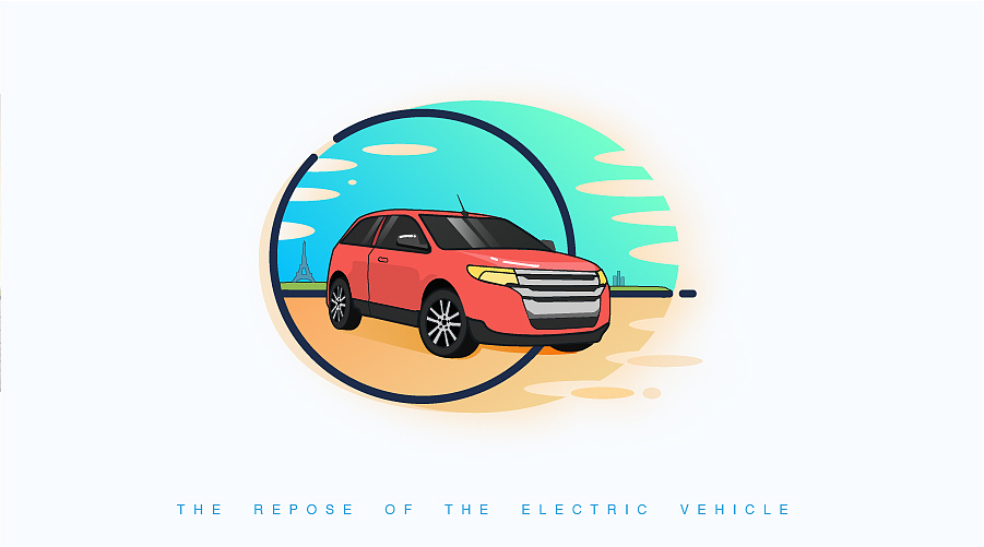 新能源汽車插畫習(xí)作（圖ZODY2MjY2MzI=） - 創(chuàng)作習(xí)作 - 站酷設(shè)計(jì)師Sophia榮原創(chuàng)素材 - 站酷ZCOOL