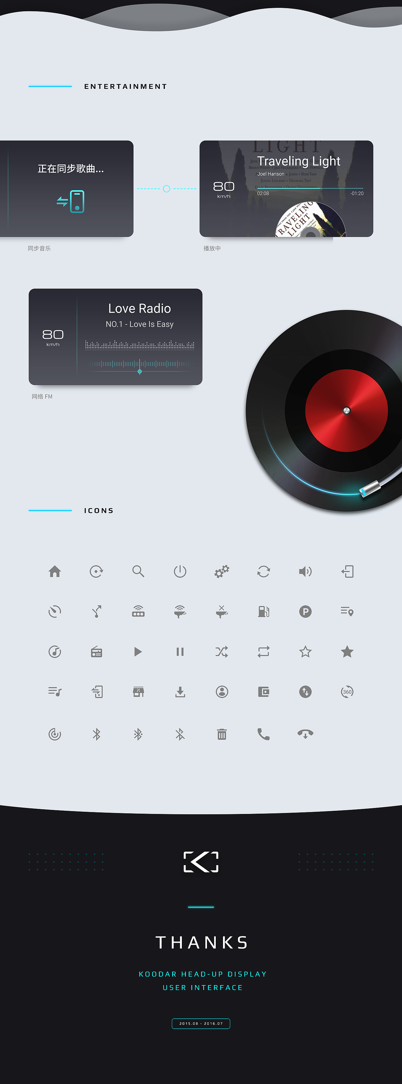 车载 HUD 界面设计