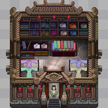 古风像素建筑设计