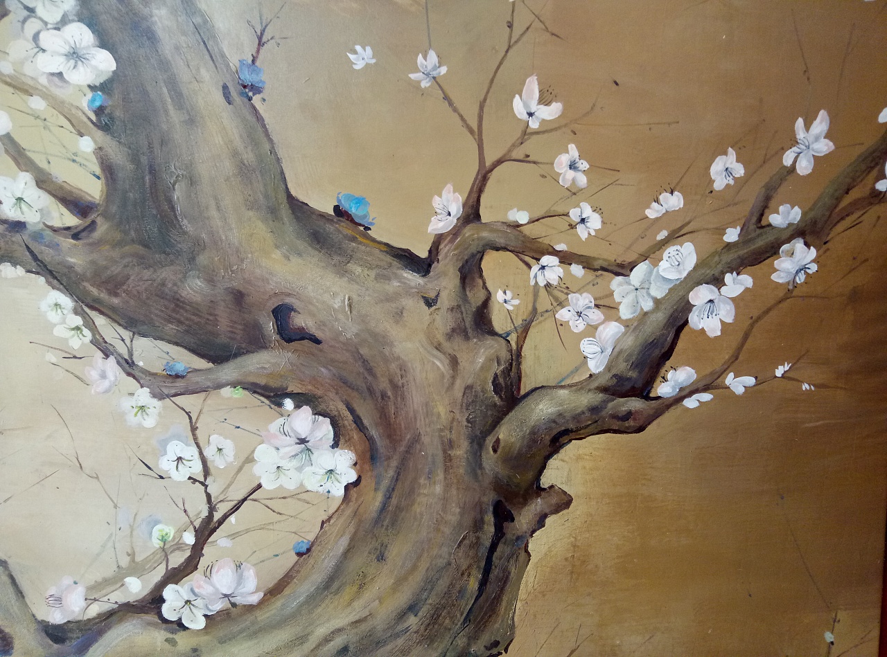 喜鹊梅花|纯艺术|油画|魁星 - 原创作品 - 站酷 (zcool)