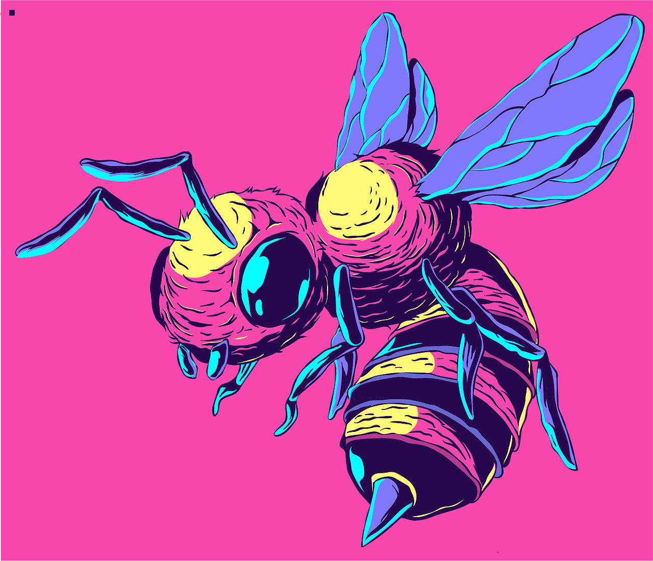 临摹-矢量插画《蜜蜂》0321|插画|商业插画|miss_onely - 临摹作品 - 