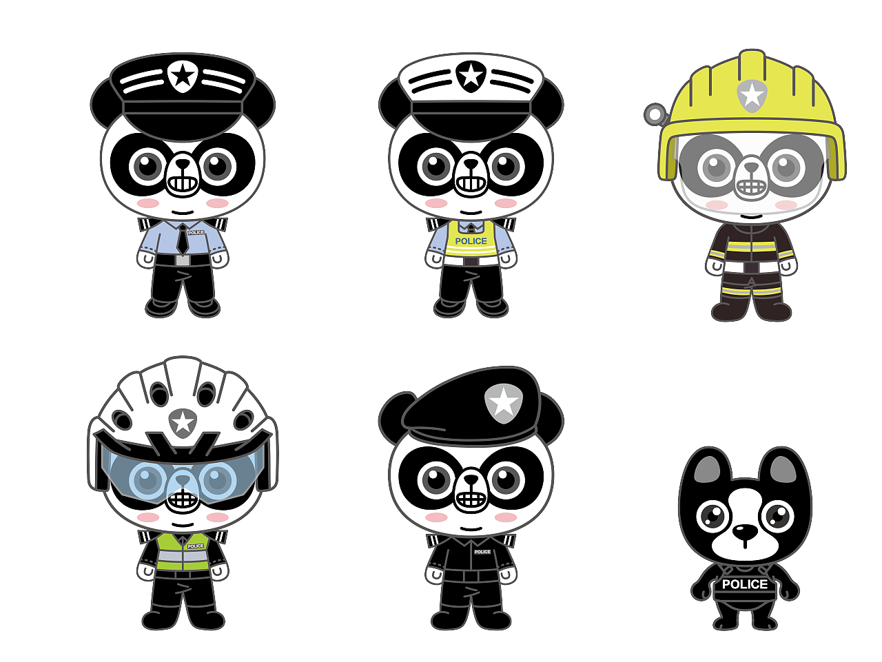 都市捍卫者之熊猫警察ip基础形象展示