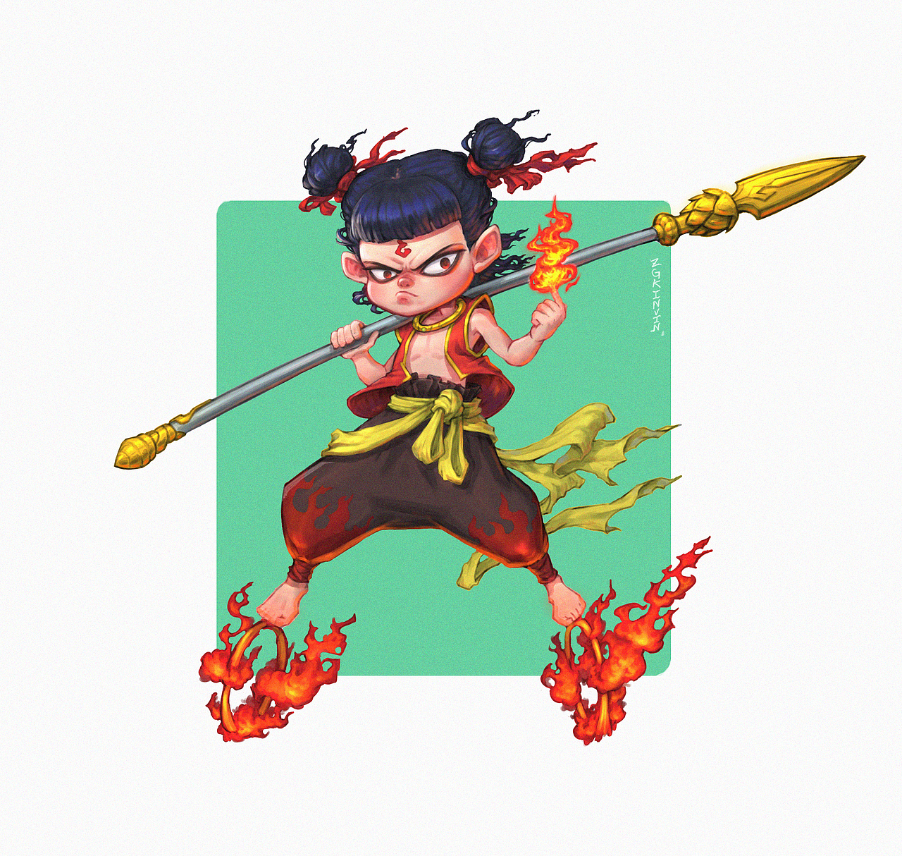 哪吒魔童降世（图ZMTgxNzIzNzUy） - 商业插画 - 站酷设计师zgkinvin原创素材 - 站酷ZCOOL