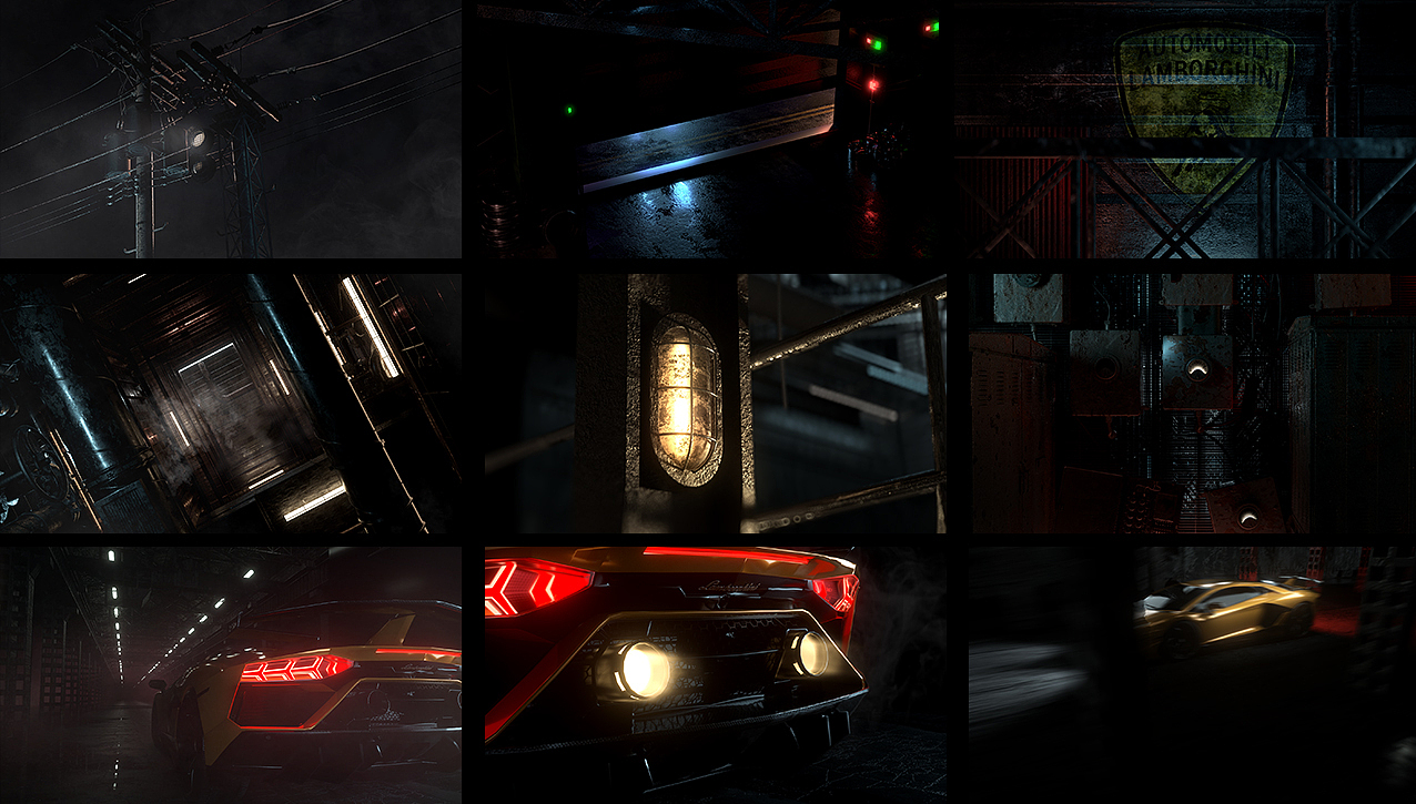 C4D动态练习《Lamborghini Aventador》