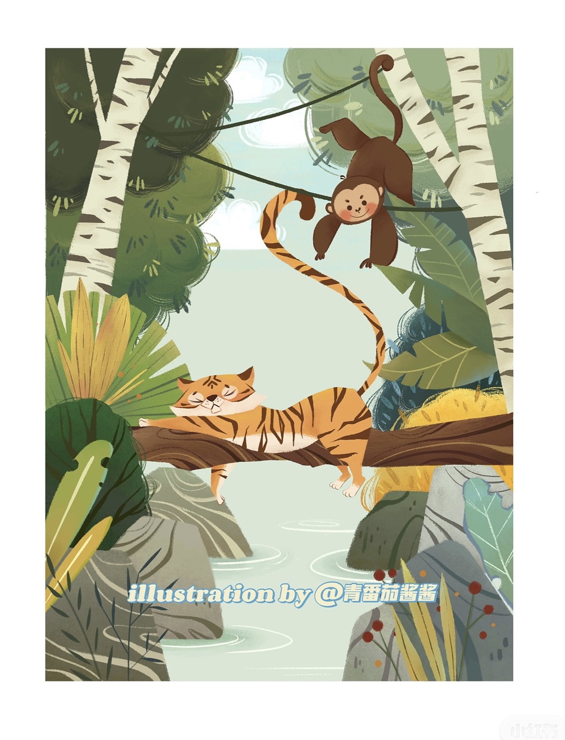 兒童插畫 小森林（圖ZMjkwNTc0Nzk2） - 兒童插畫 - 站酷設(shè)計師青番茄醬醬原創(chuàng)素材 - 站酷ZCOOL