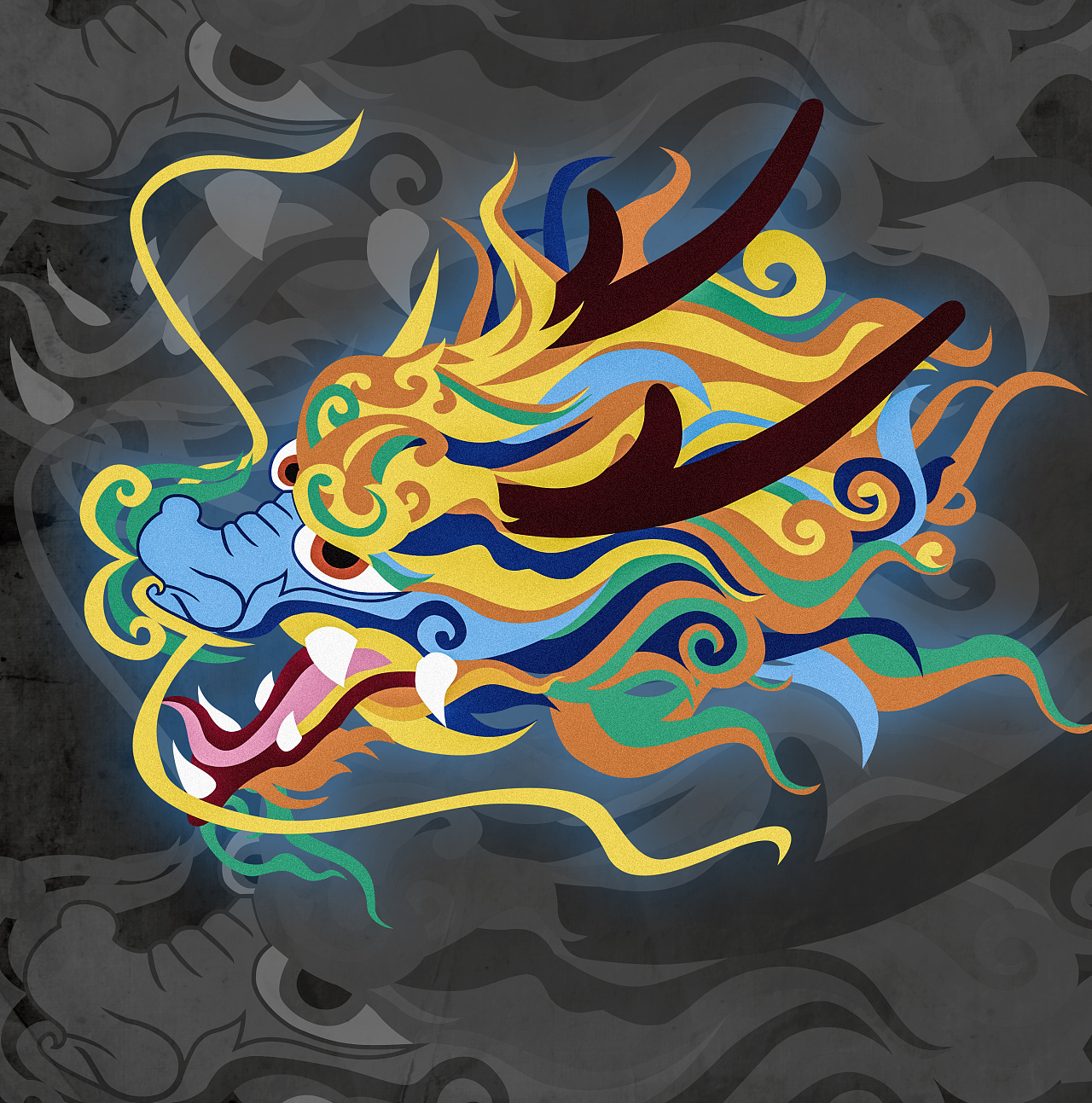 《东方青龙》|插画|商业插画|红赤兔wilson - 原创作品 - 站酷 (zcool