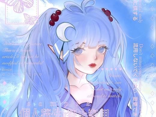 梦女人设约稿 梦女双人头像 卡通二次元动漫人物创作