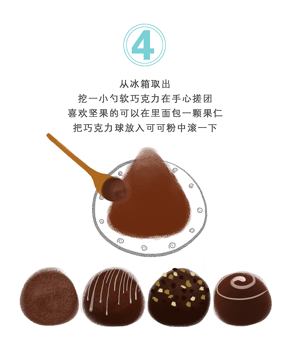 绘本食谱：手工松露巧克力（图ZMzI3MDkyOTY=） - 商业插画 - 站酷设计师檬太奇奇原创素材 - 站酷ZCOOL