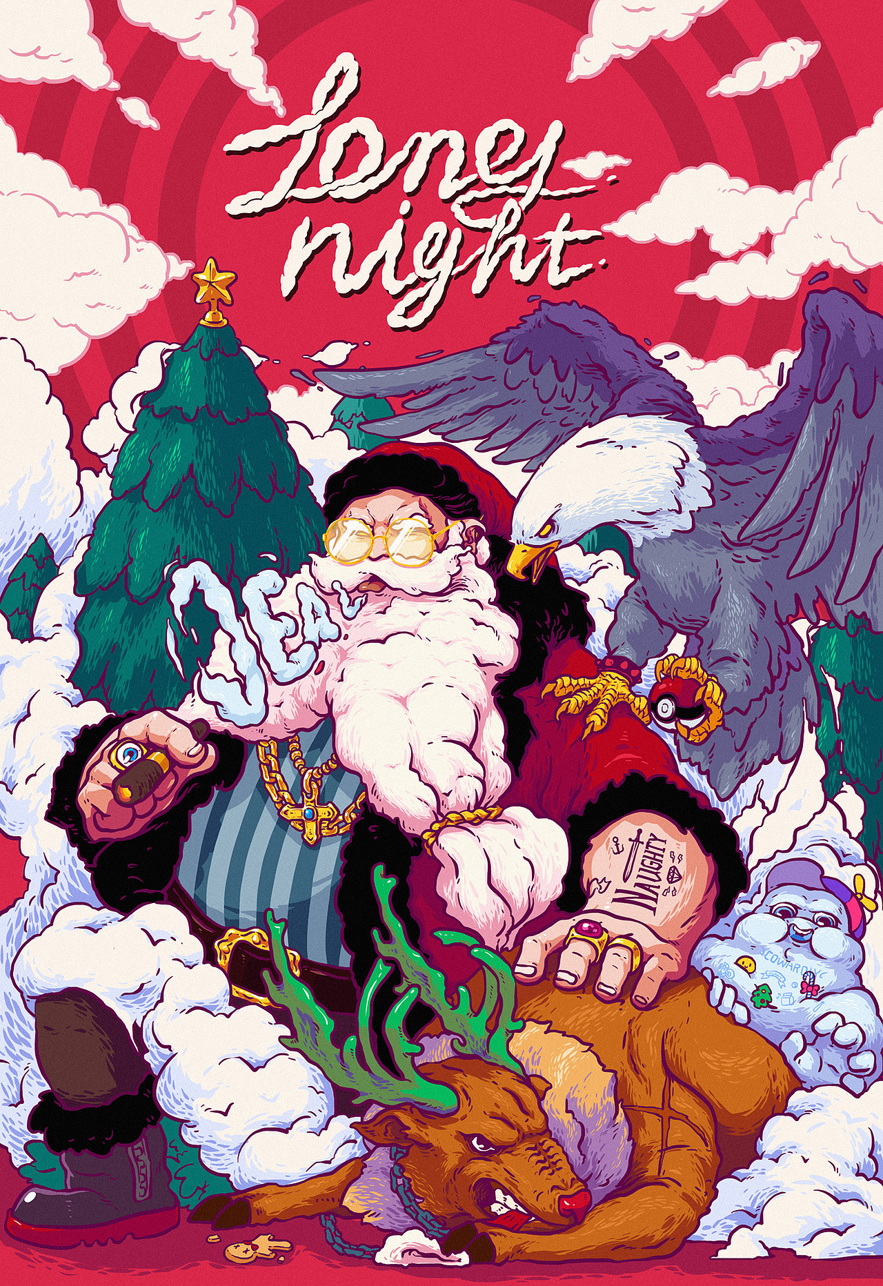 圣诞来一波（图ZNjY4NjQ4MjQ=） - 商业插画 - 站酷设计师晓前原创素材 - 站酷ZCOOL