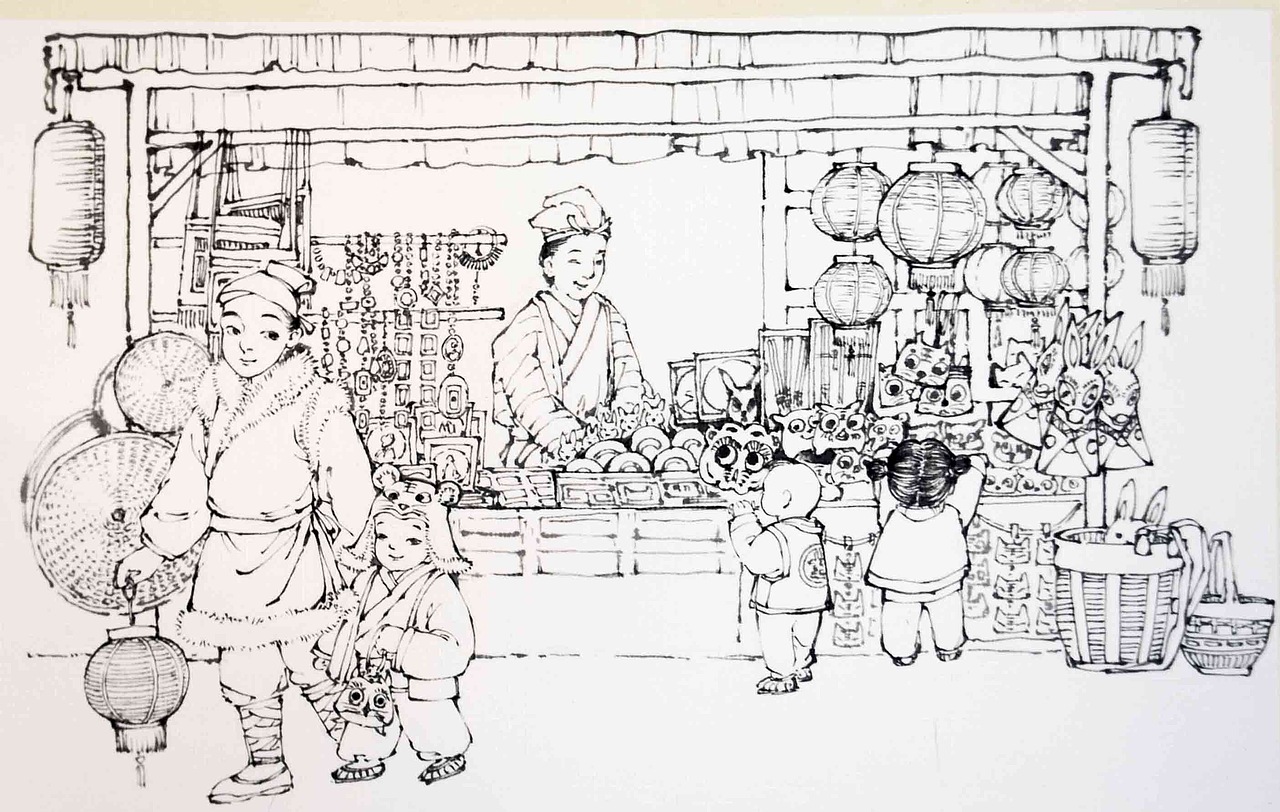 《画匣子》春节集市小组（图ZMTQzNjgzODQw） - 商业插画 - 站酷设计师金禾原创素材 - 站酷ZCOOL