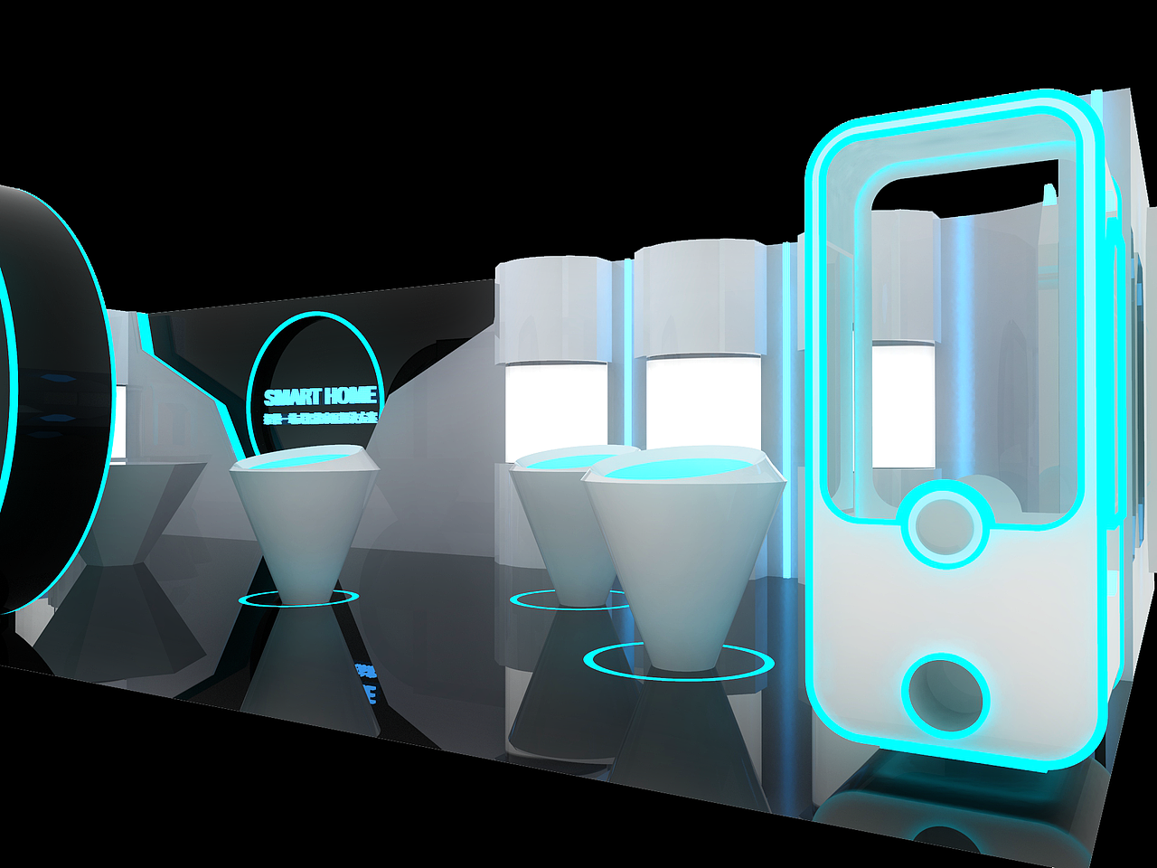 立白集团-高科技展示摊位效果图