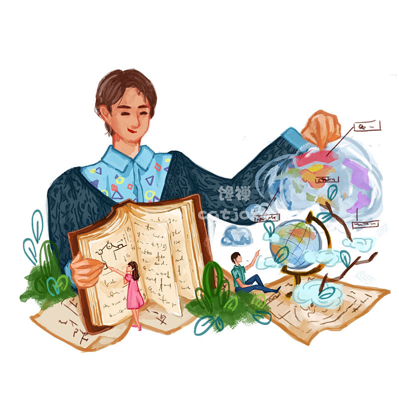 教师节系列（图ZMTI0MzUzMTQw） - 商业插画 - 站酷设计师馋禅原创素材 - 站酷ZCOOL