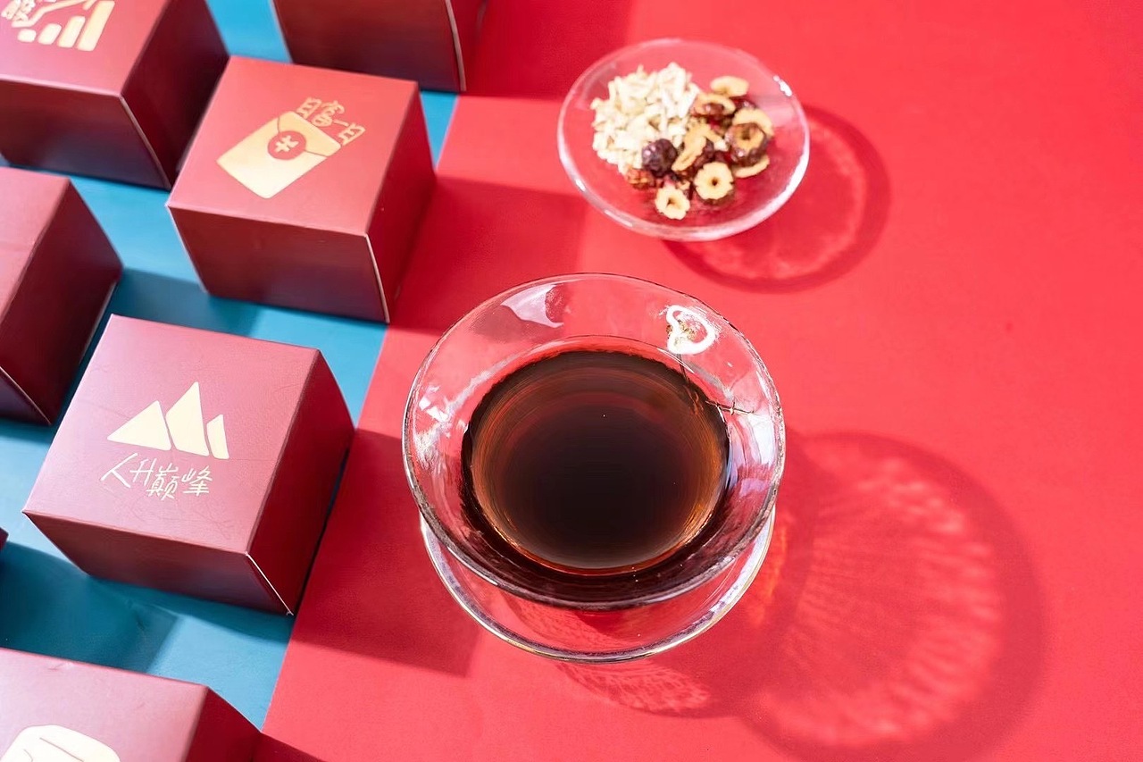 原创:手绘黑糖姜茶礼盒包装设计