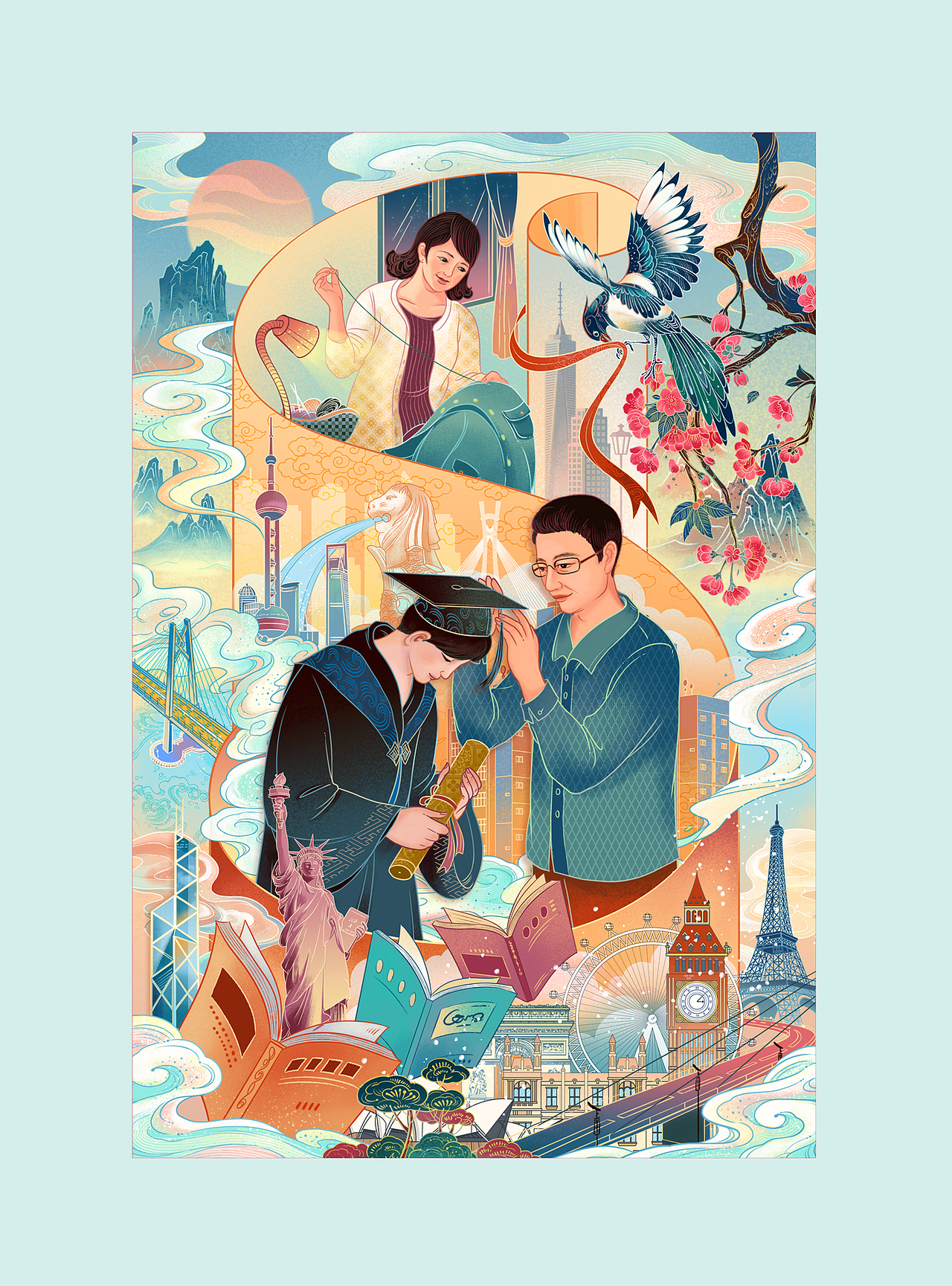 【传家和集】纪念日礼盒（图ZMjgwMzQ4MzQ4） - 商业插画 - 站酷设计师唐意TY原创素材 - 站酷ZCOOL