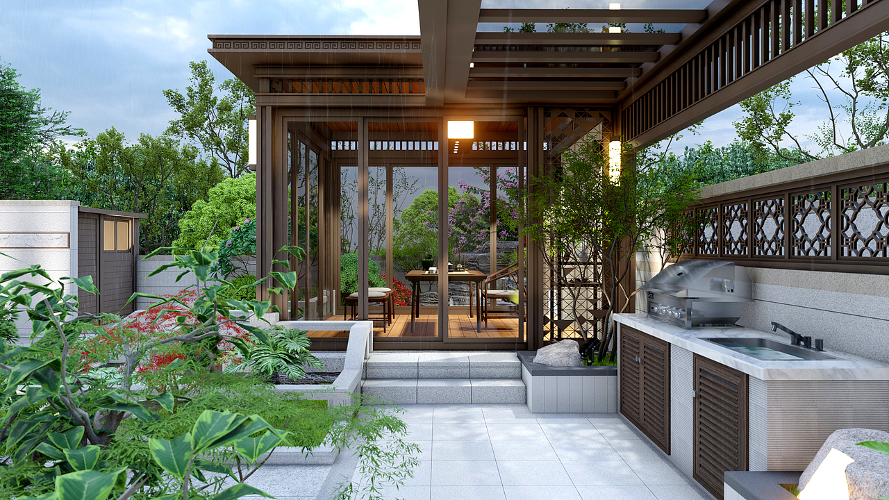 中式庭院(宁、静)