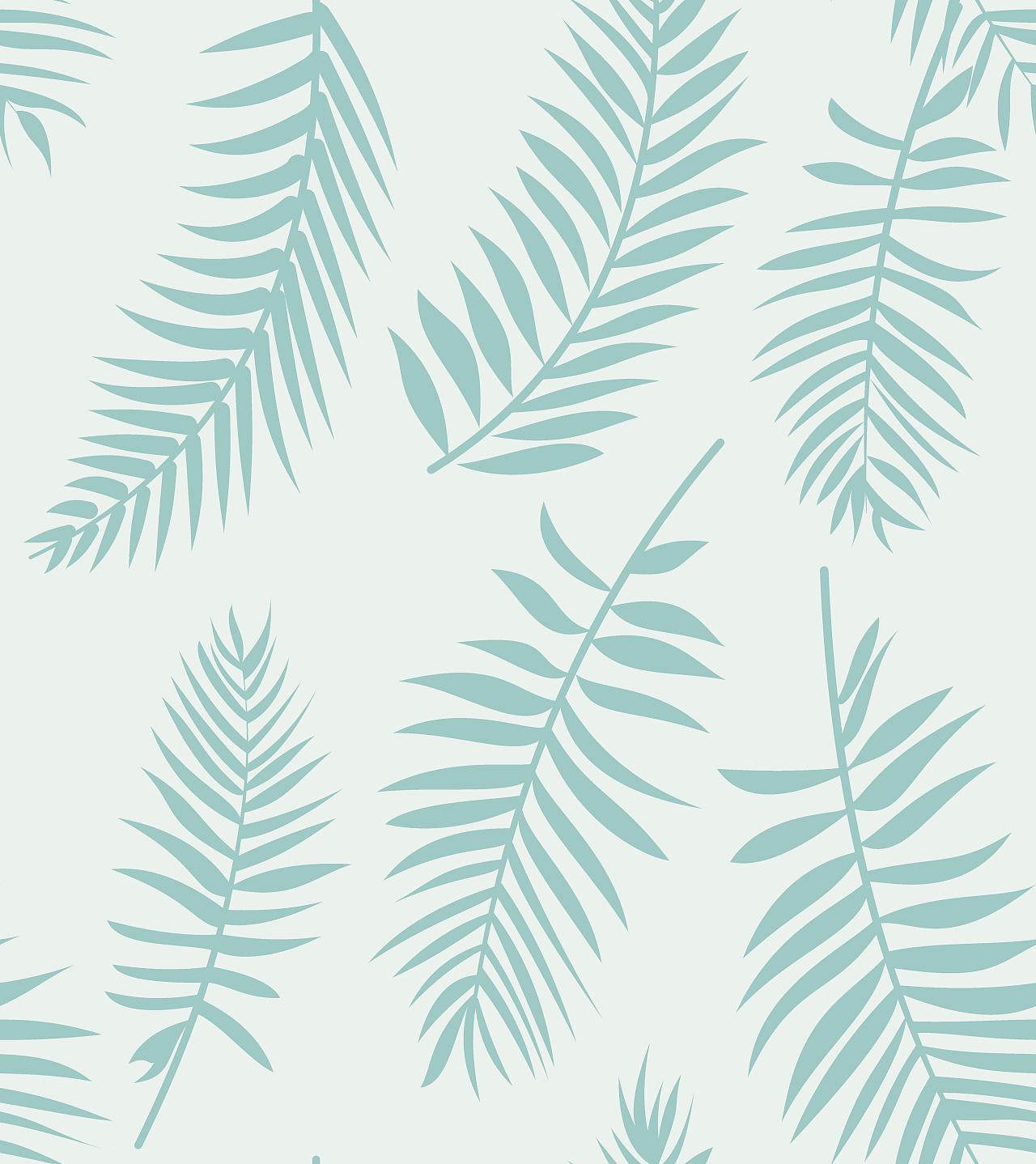 原创数码印花四方连续芭蕉叶