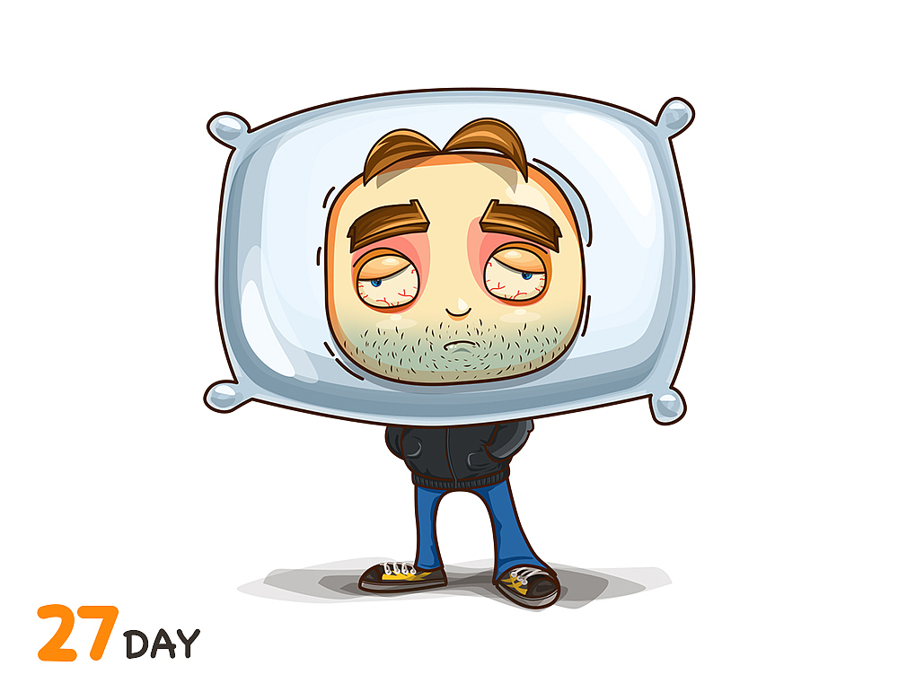 我很困哦,那段时间