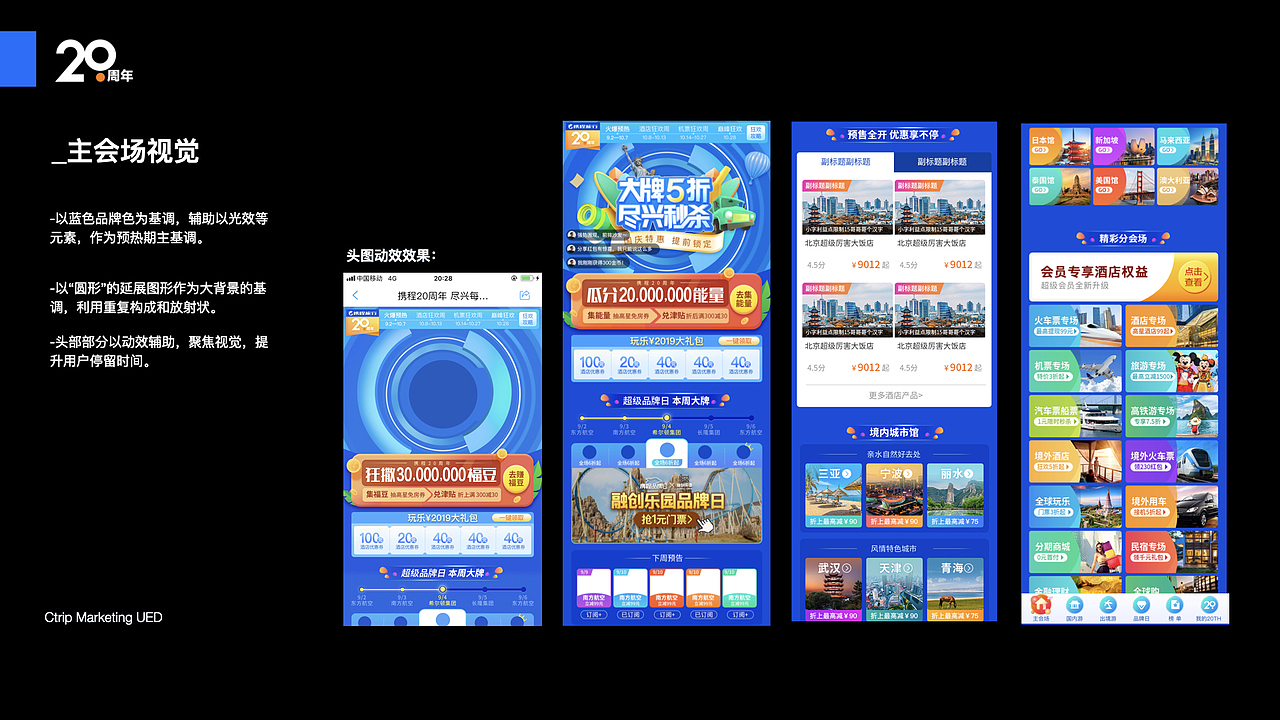 [2019攜程]20周年項目一期視覺回顧（圖ZMjE5NTA1NjU2） - PPT/Keynote - 站酷設計師葉老綿原創(chuàng)素材 - 站酷ZCOOL