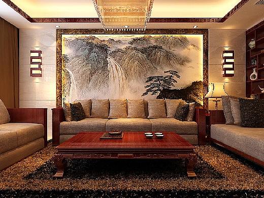 梁山自建别墅360平米装修效果图