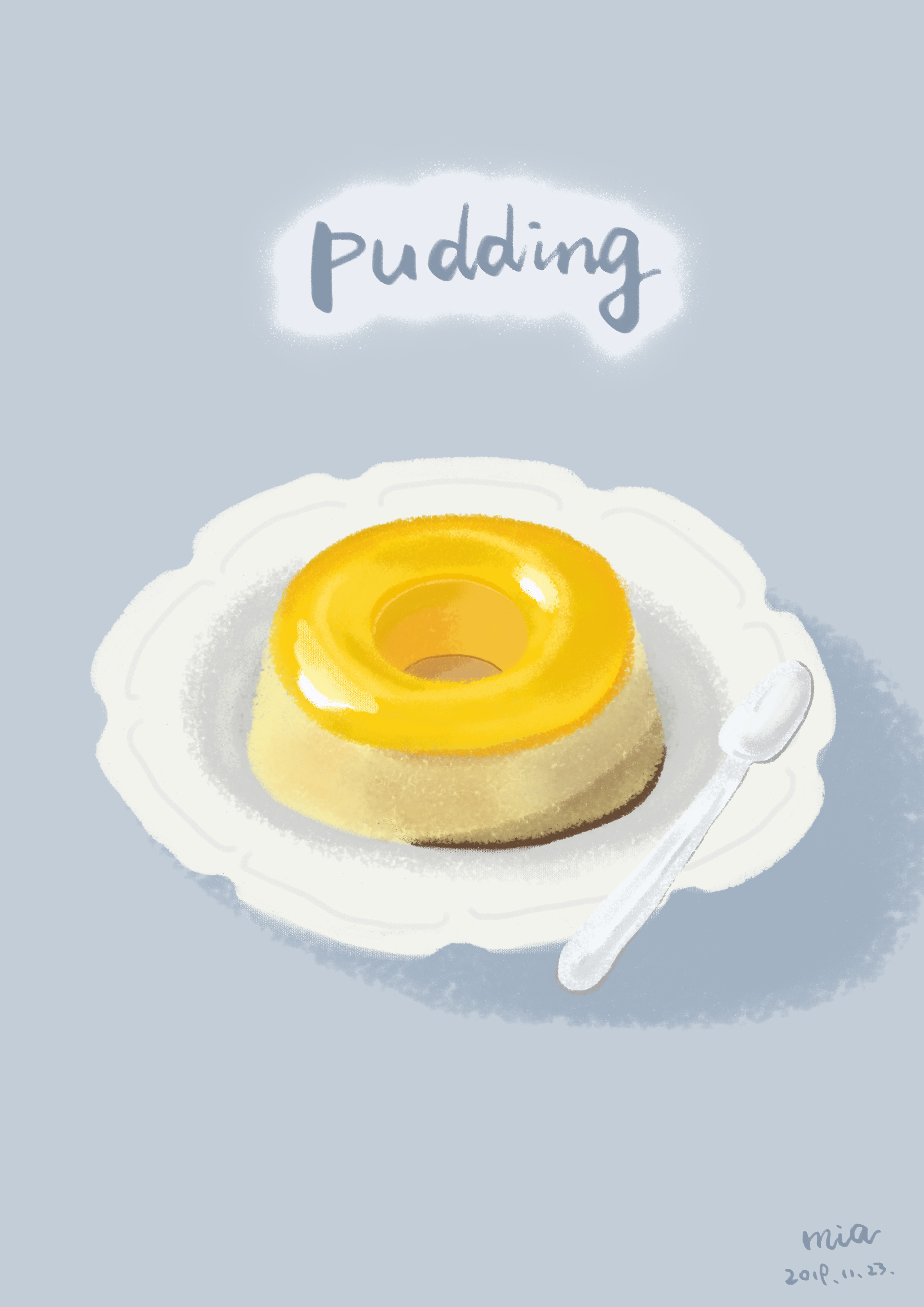 布丁|插画|插画习作|mia_jy - 临摹作品 - 站酷 (zcool)