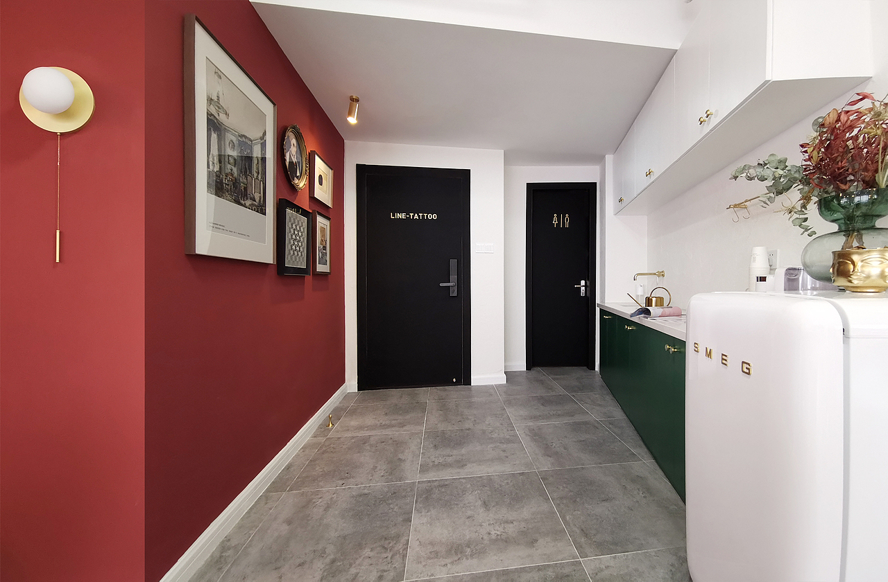 100平 杭州纹身店（实景）（图ZMTQ3NTgwNzg0） - 商业空间设计 - 站酷设计师Bocean波形设计原创素材 - 站酷ZCOOL