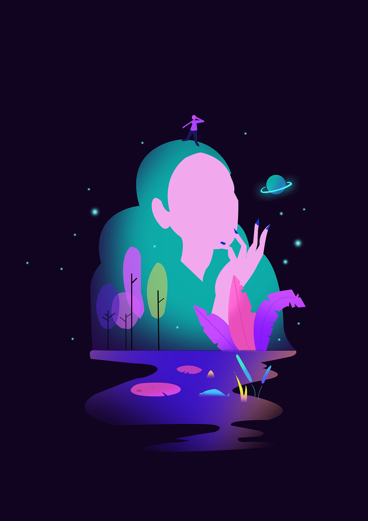 扁平插画 图形创意