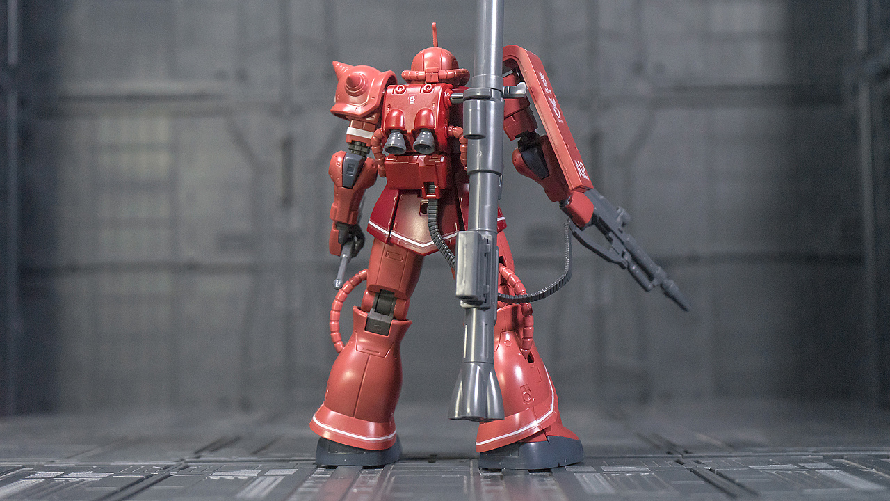 万代hggto024夏亚专用扎古ii红色彗星ver