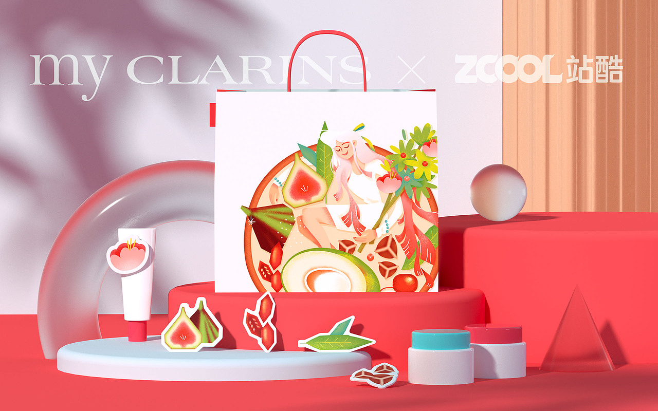 #my CLARINS 寻找天然好食肌#（图ZMjk3MDAxMDk2） - 海报 - 站酷设计师MXINXIN原创素材 - 站酷ZCOOL