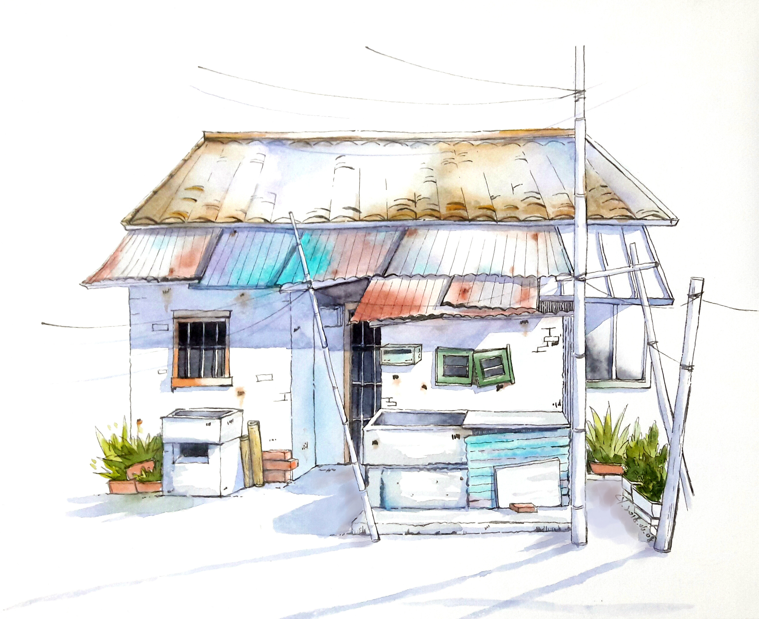 钢笔淡彩|插画|艺术插画|cy墨鱼 - 原创作品 - 站酷 (zcool)