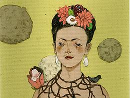 女画家弗里达形象插画