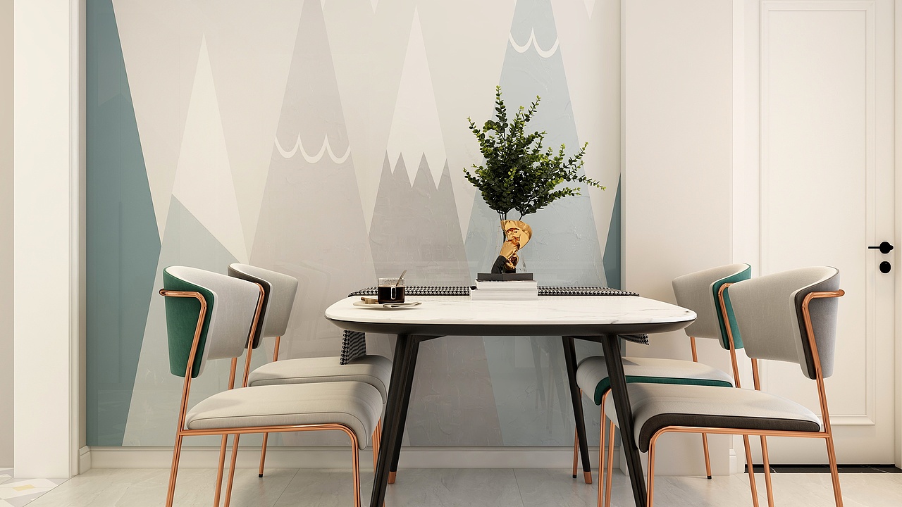 悠然|115㎡清新北欧四居（图ZMjQ4MjkwNzgw） - 家装设计 - 站酷设计师CG安安耶原创素材 - 站酷ZCOOL