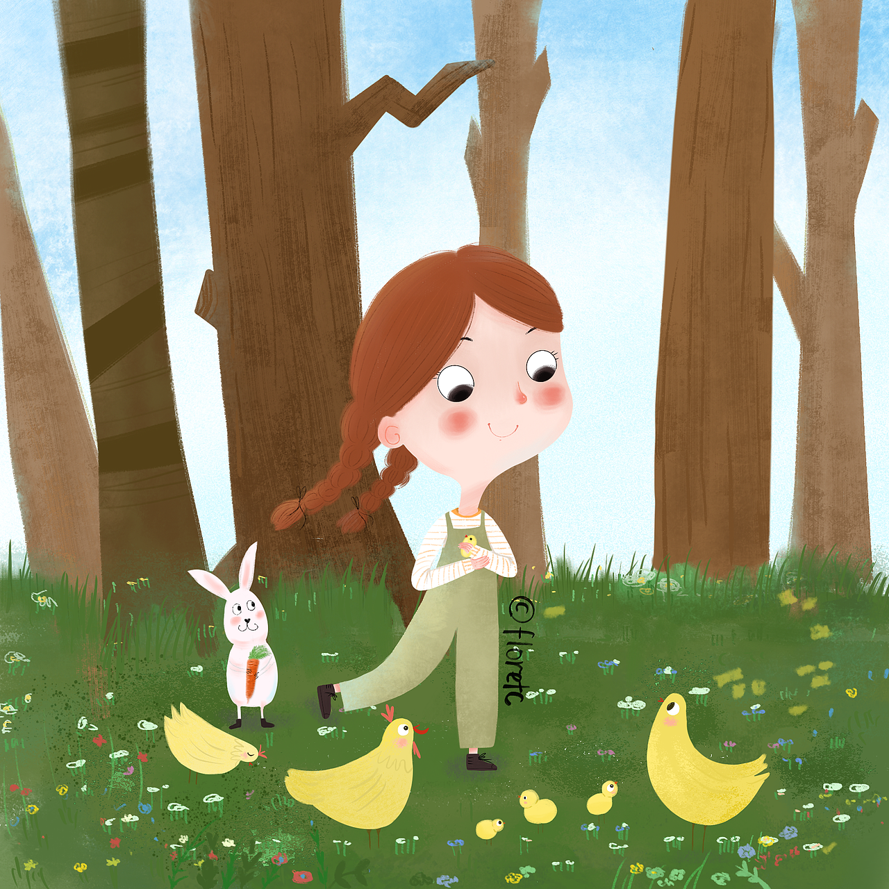 等信来的小女孩