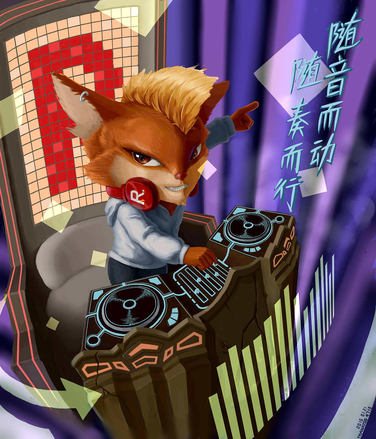 DJ兰博（图ZNDM2NDc3NjA=） - 创作习作 - 站酷设计师狐说拔稻原创素材 - 站酷ZCOOL
