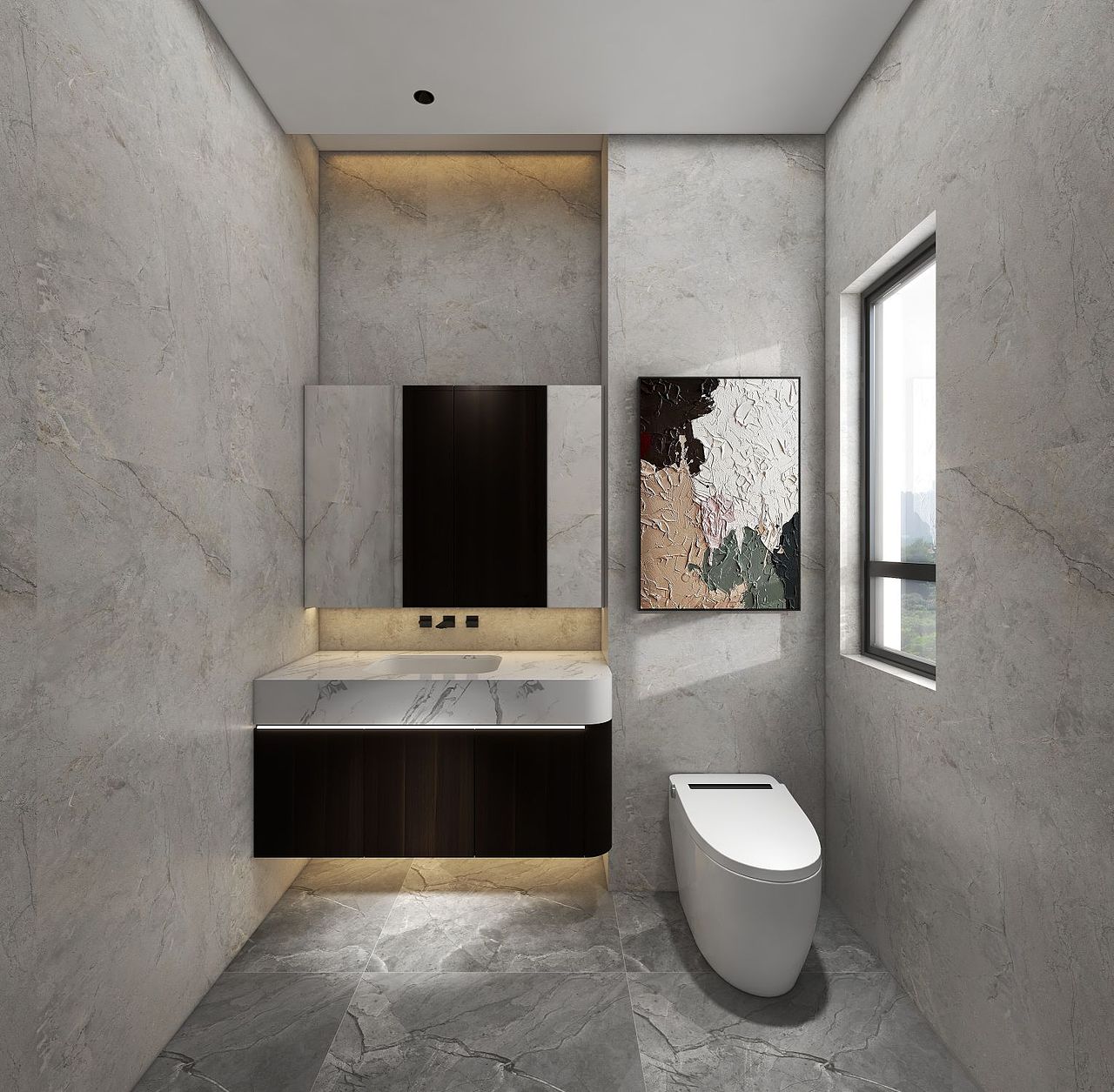 现代洗手间设计（图ZMzY1MDY1MDQ0） - 家装设计 - 站酷设计师蒜香排骨精原创素材 - 站酷ZCOOL