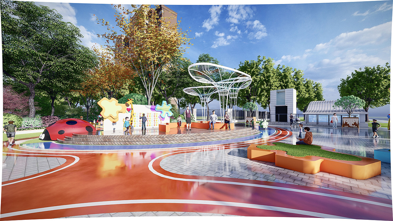 街头小游园 儿童友好社区（图ZMjczNTc2MDI4） - 景观设计 - 站酷设计师梁西凹原创素材 - 站酷ZCOOL