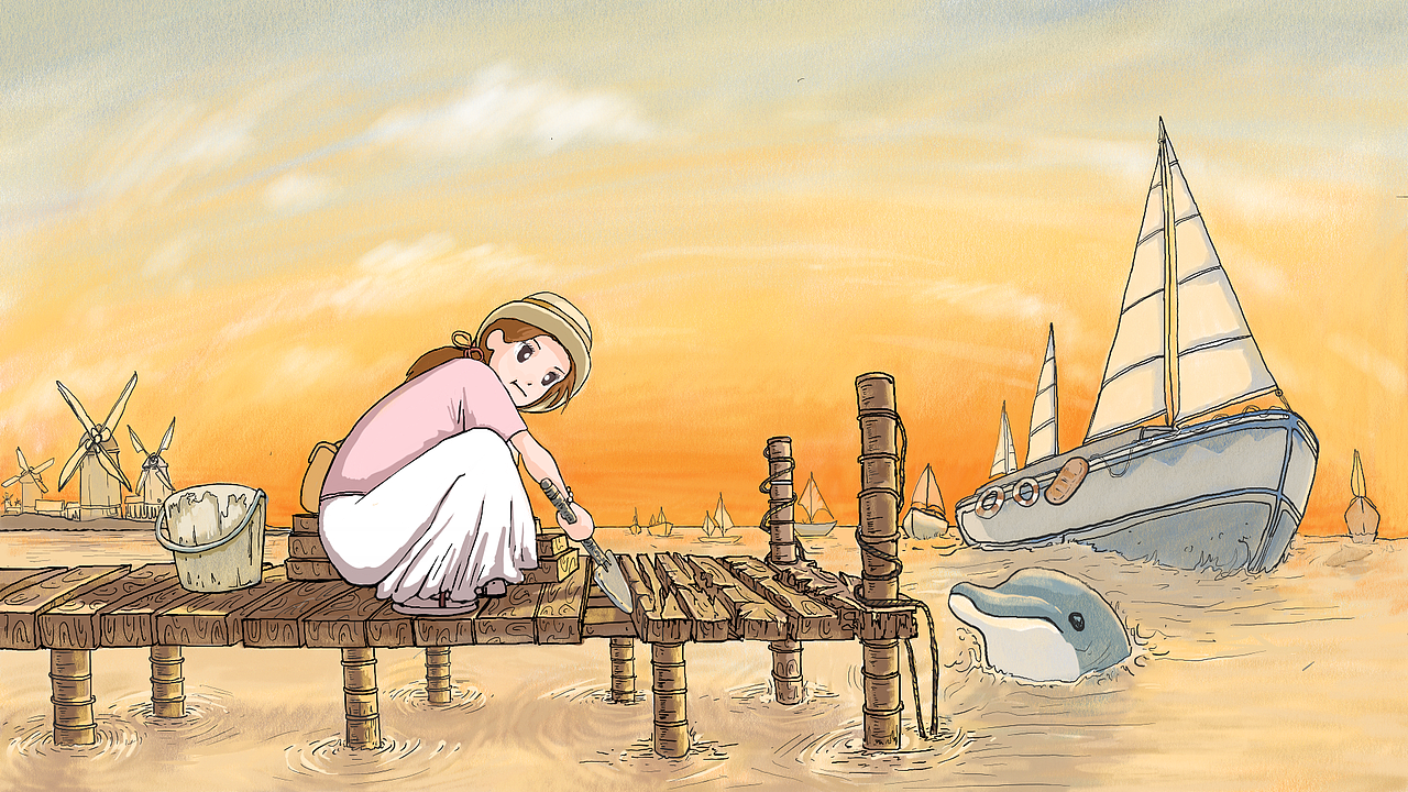 替爷爷修木栈（图ZMjI1MzY2NDIw） - 创作习作 - 站酷设计师全糖巧克力牛奶原创素材 - 站酷ZCOOL