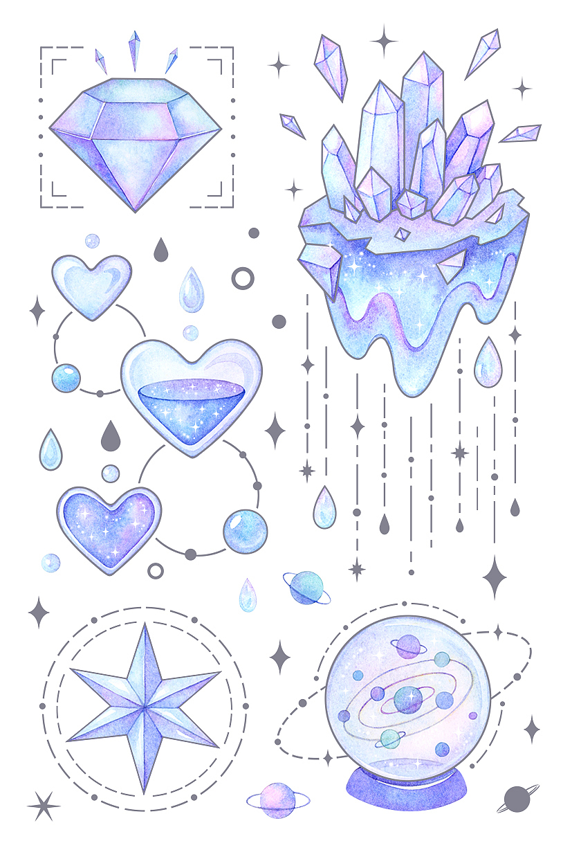 【烫银】贴纸系列